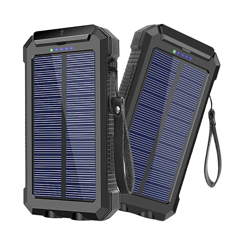 Solar Power Bank 30000mAh vanntett